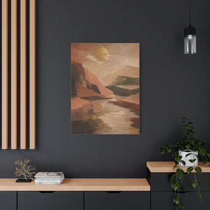 Abstract Earth Landscape Gold Horizon Wall Art & Canvas Print