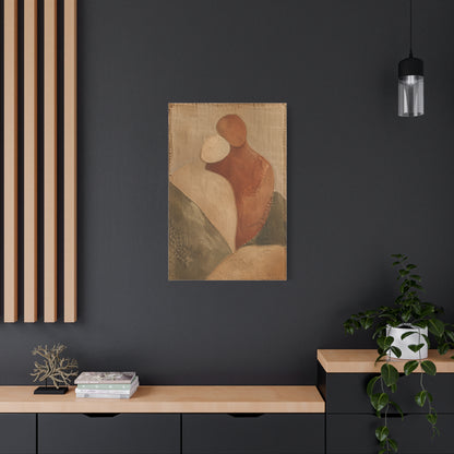 Minimal Abstract Embrace Romance Wall Art & Canvas Print
