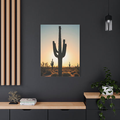Sunset Saguaro Silhouette Wall Art & Canvas Prints