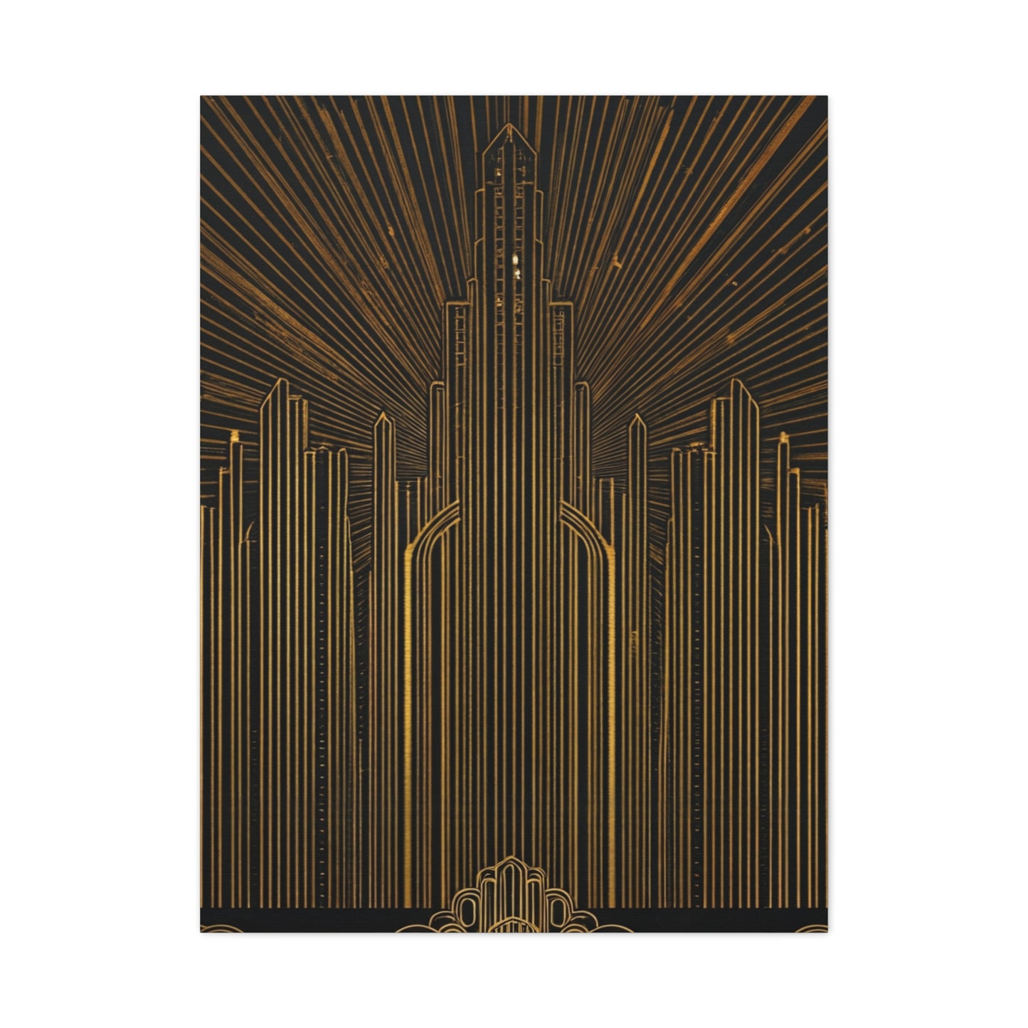 Radiant Art Deco Skyline Wall Art & Canvas Prints