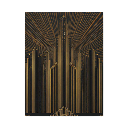 Radiant Art Deco Skyline Wall Art & Canvas Prints