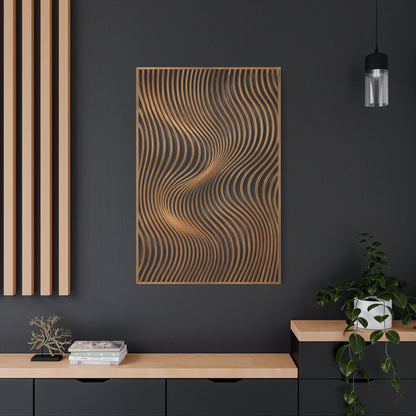 Minimal Slatted Wave Flow Panel Wall Art & Canvas Print