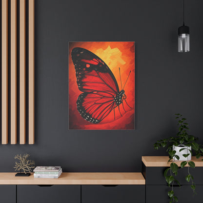 Crimson Butterfly Close-Up Wall Art & Canvas Prints