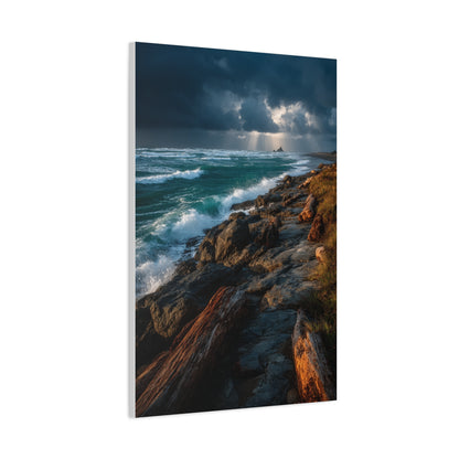 Storm Coast Driftwood Shoreline Wall Art & Canvas Print