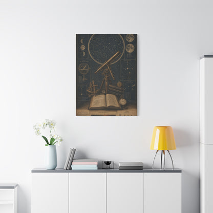 Antique Telescope & Celestial Study Wall Art & Canvas Print