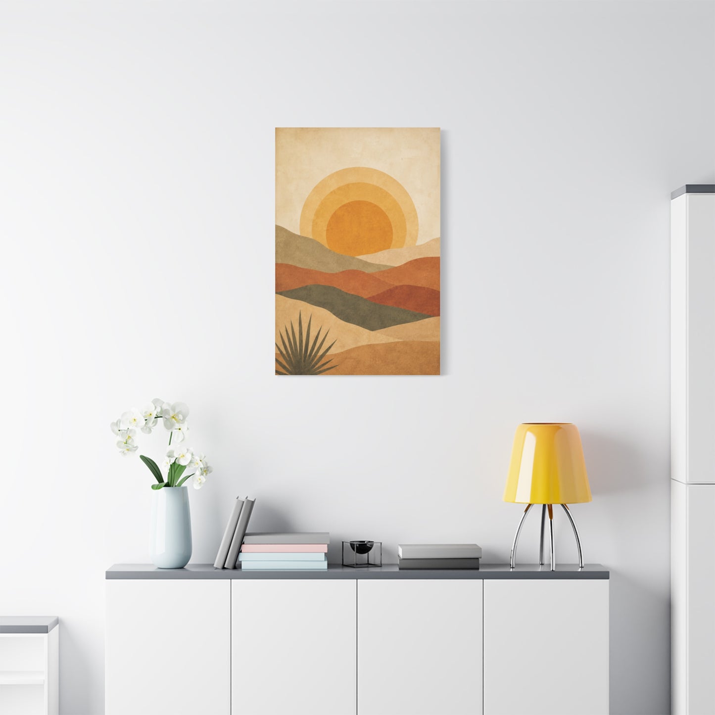 Boho Desert Sun Layers Abstract Wall Art & Canvas Print