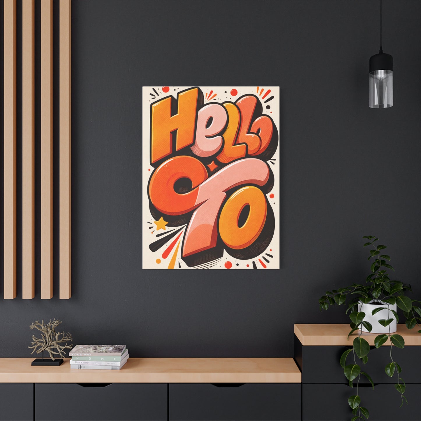 Retro Pop Typography Statement Wall Art & Canvas Print
