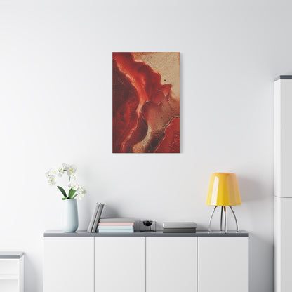 Red Ceramic Glaze Texture Wall Art & Canvas Print