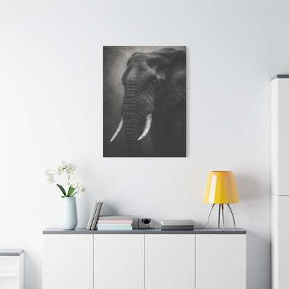Monochrome Elephant Fine Art Portrait Wall Art & Canvas Print
