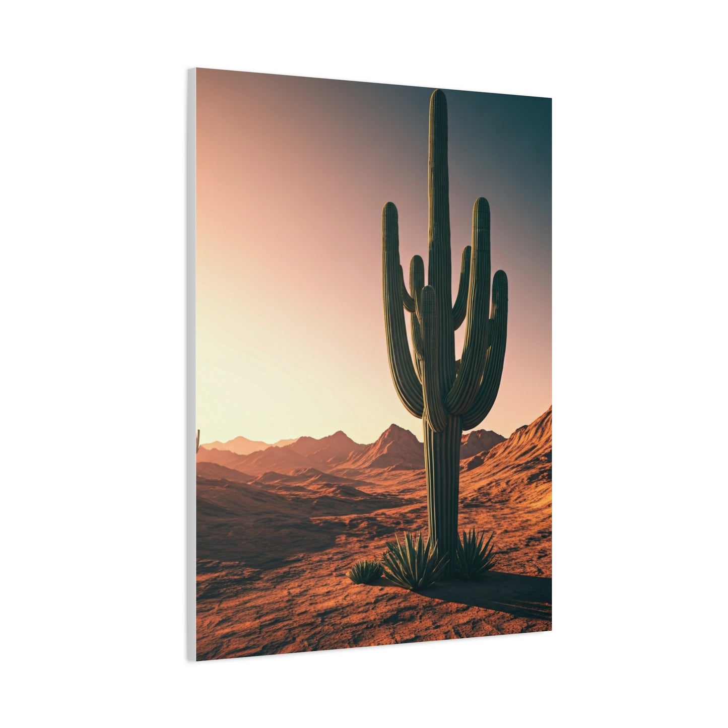 Golden Desert Saguaro Horizon Wall Art & Canvas Prints