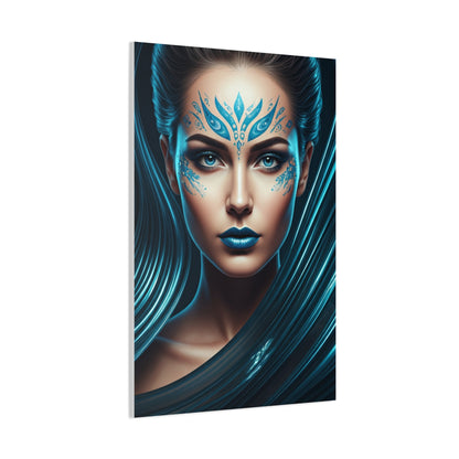 Mythic Blue Empress Portrait Wall Art & Canvas Prints