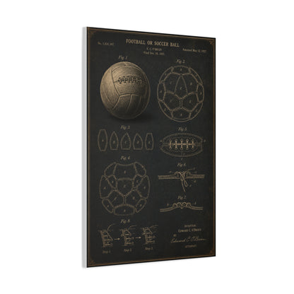 Vintage Soccer Ball Patent Sports Wall Art & Canvas Print