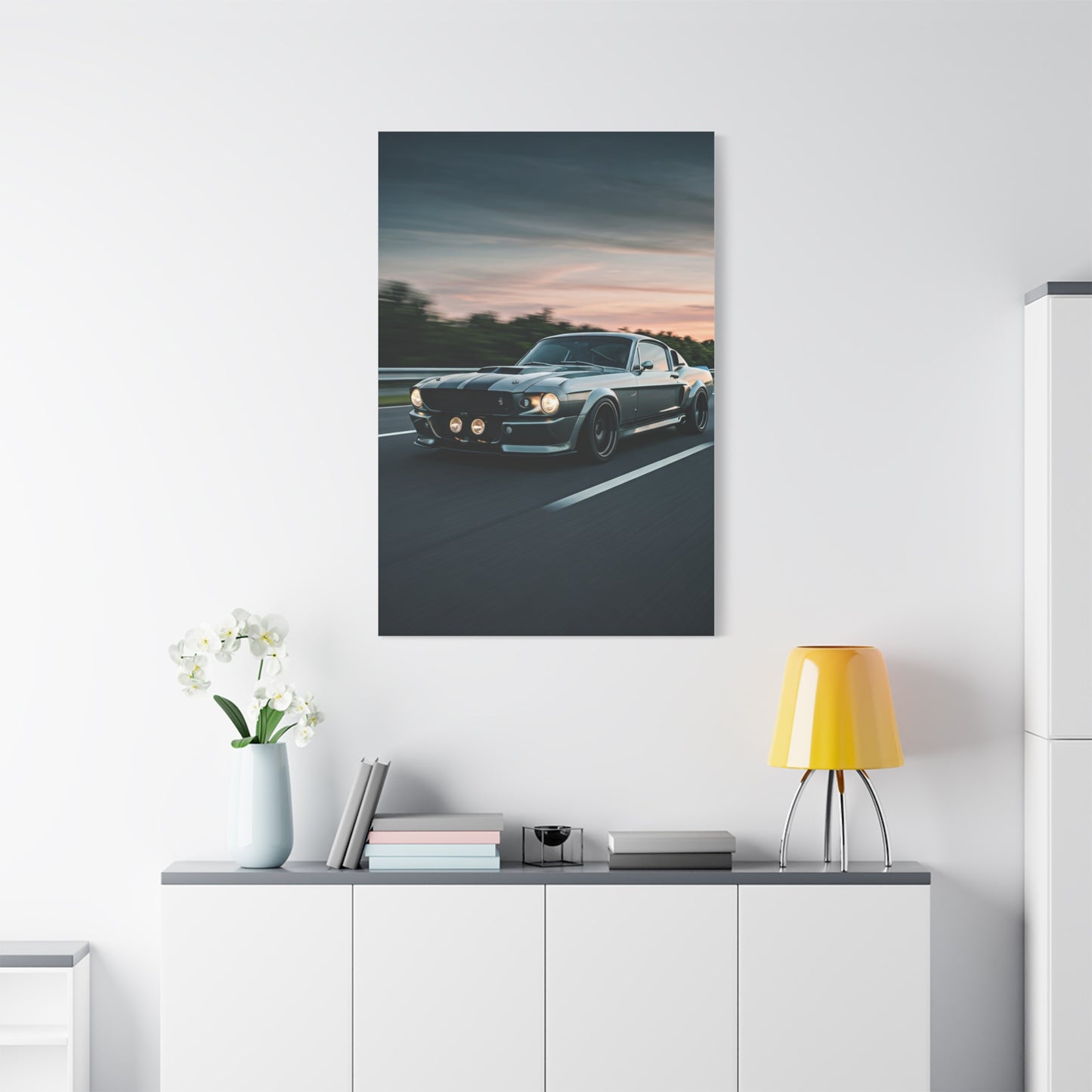 1967 Ford Mustang Shelby GT500 Restomod Highway Charge Wall Art & Canvas Prints