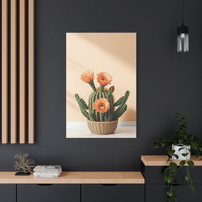Blooming Desert Barrel Cactus Wall Art & Canvas Prints