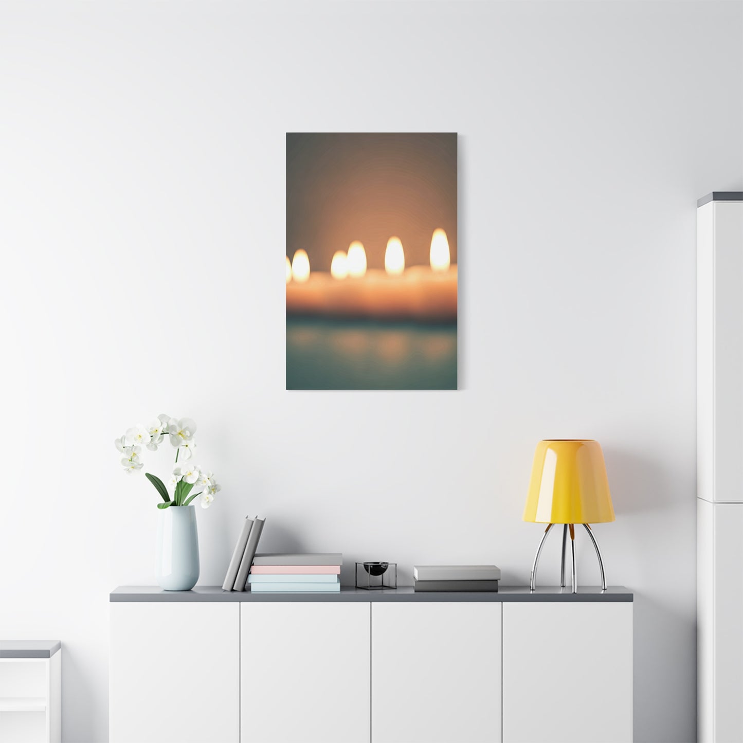 Warm Candlelight Glow Minimal Art Wall Art & Canvas Prints