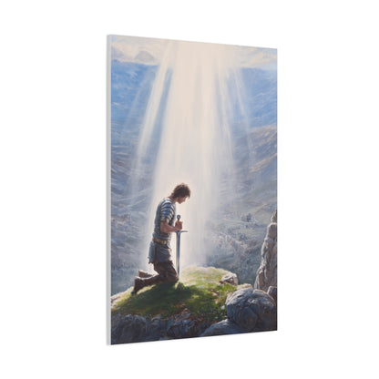 King Arthur Claiming Excalibur Sacred Destiny Wall Art & Canvas Print