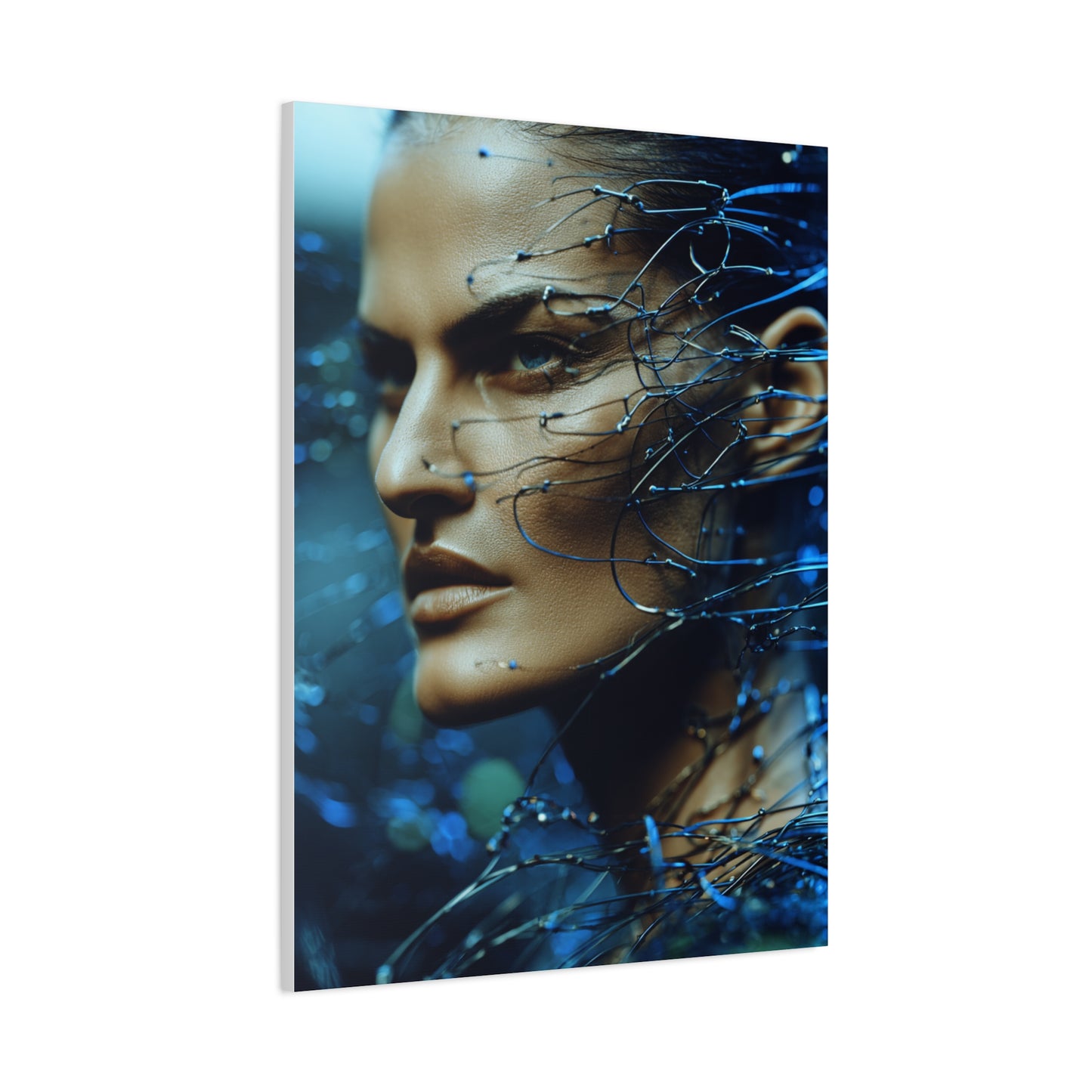 Futuristic Cyberpunk Fashion Portrait Wall Art & Canvas Print