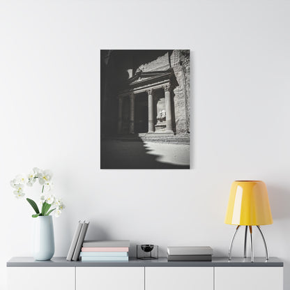 Petra Rock-Cut Temple Shadows Wall Art & Canvas Prints
