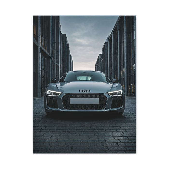 Audi R8 Berlin Minimalist Street Frame Wall Art & Canvas Prints