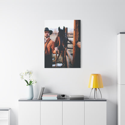 Ranch Fence Cowboy Wall Art & Canvas Print