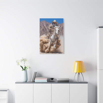 Dust Storm Cowboy Gallop Wall Art & Canvas Print