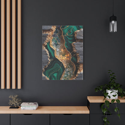 Emerald Geode Abstract Wall Art & Canvas Print