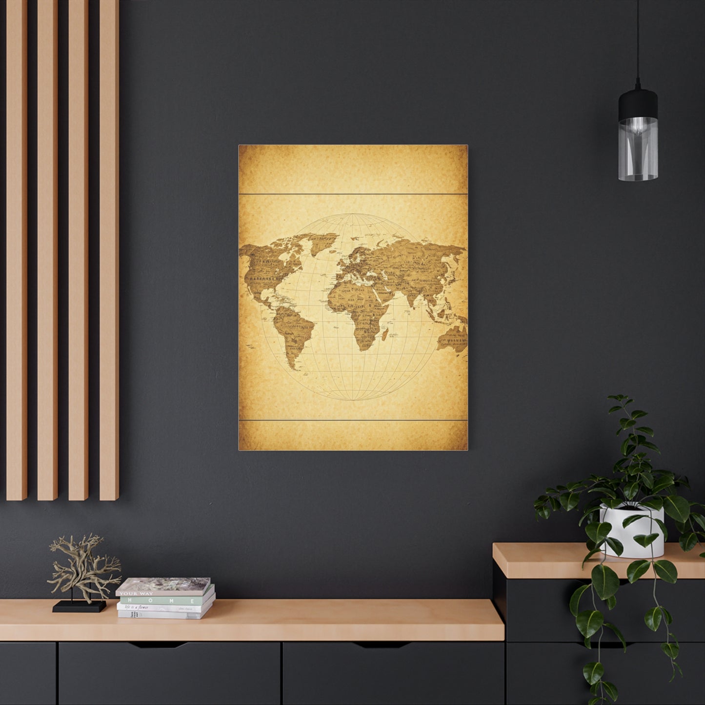 Soft Sepia Classic World Chart Wall Art & Canvas Prints