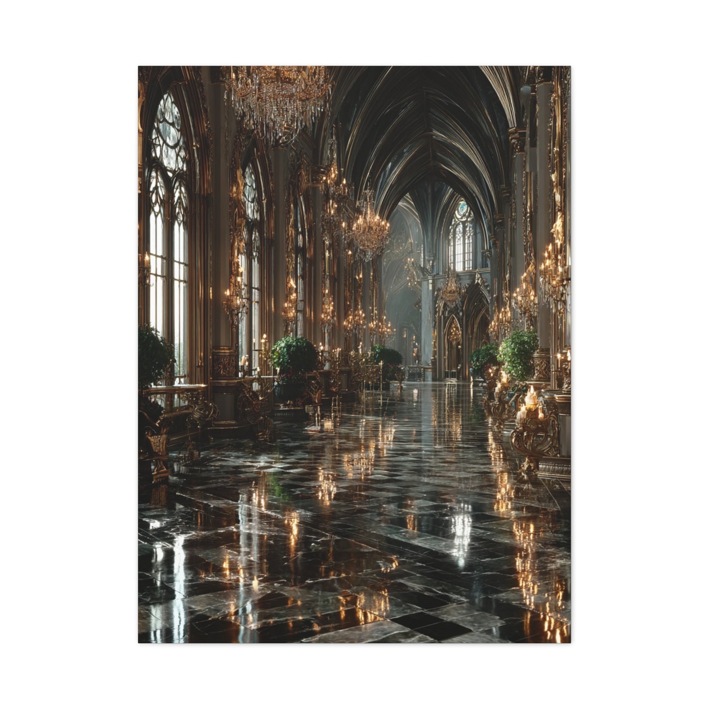 Grand Palace Corridor Luxury Wall Art & Canvas Print