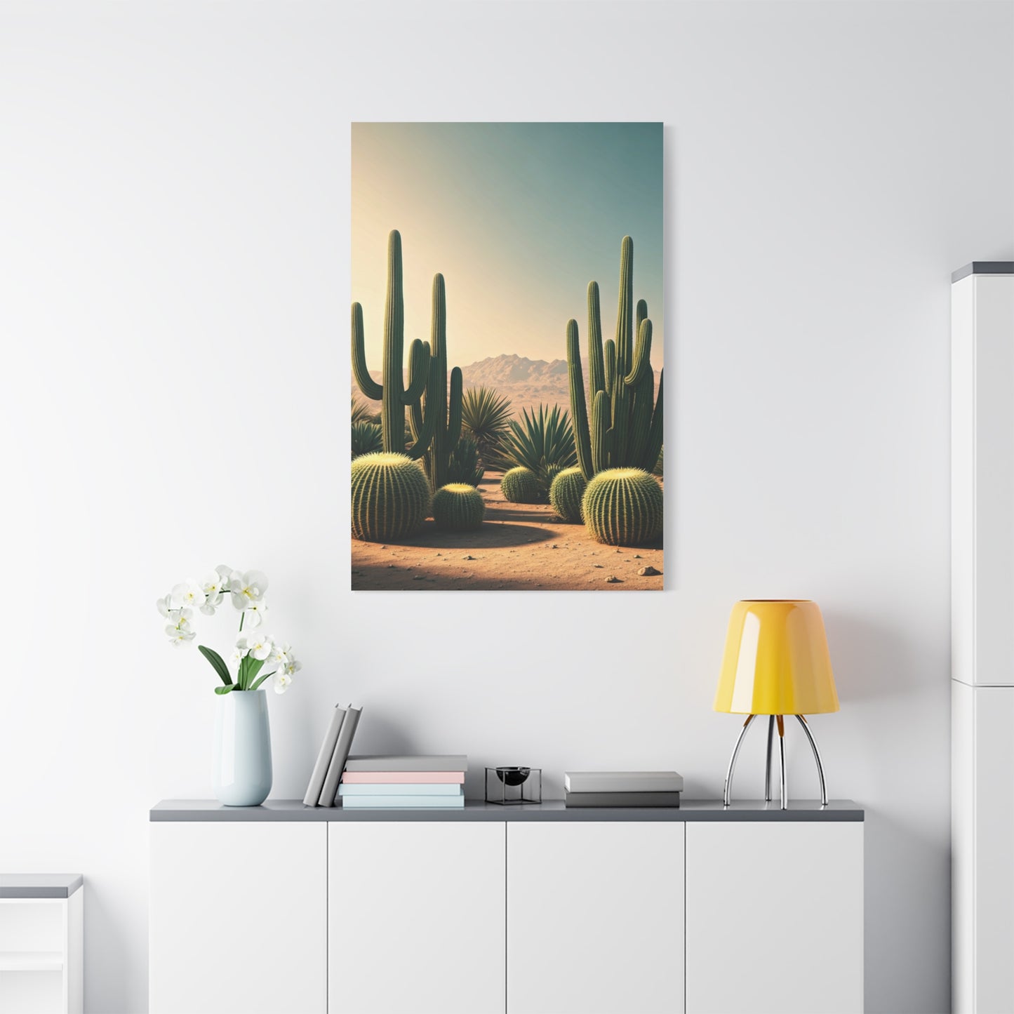 Desert Cactus Path Landscape Wall Art & Canvas Prints