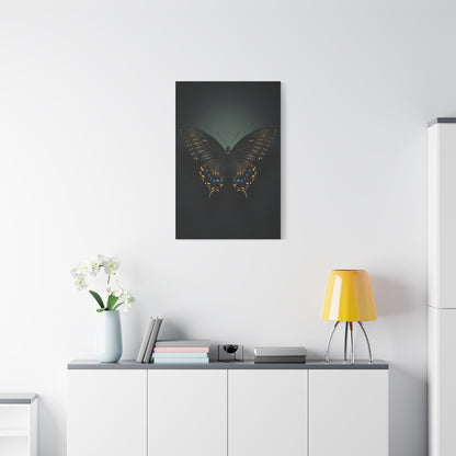 Midnight Swallowtail Butterfly with Jewel Wing Accents Wall Art & Canvas Prints