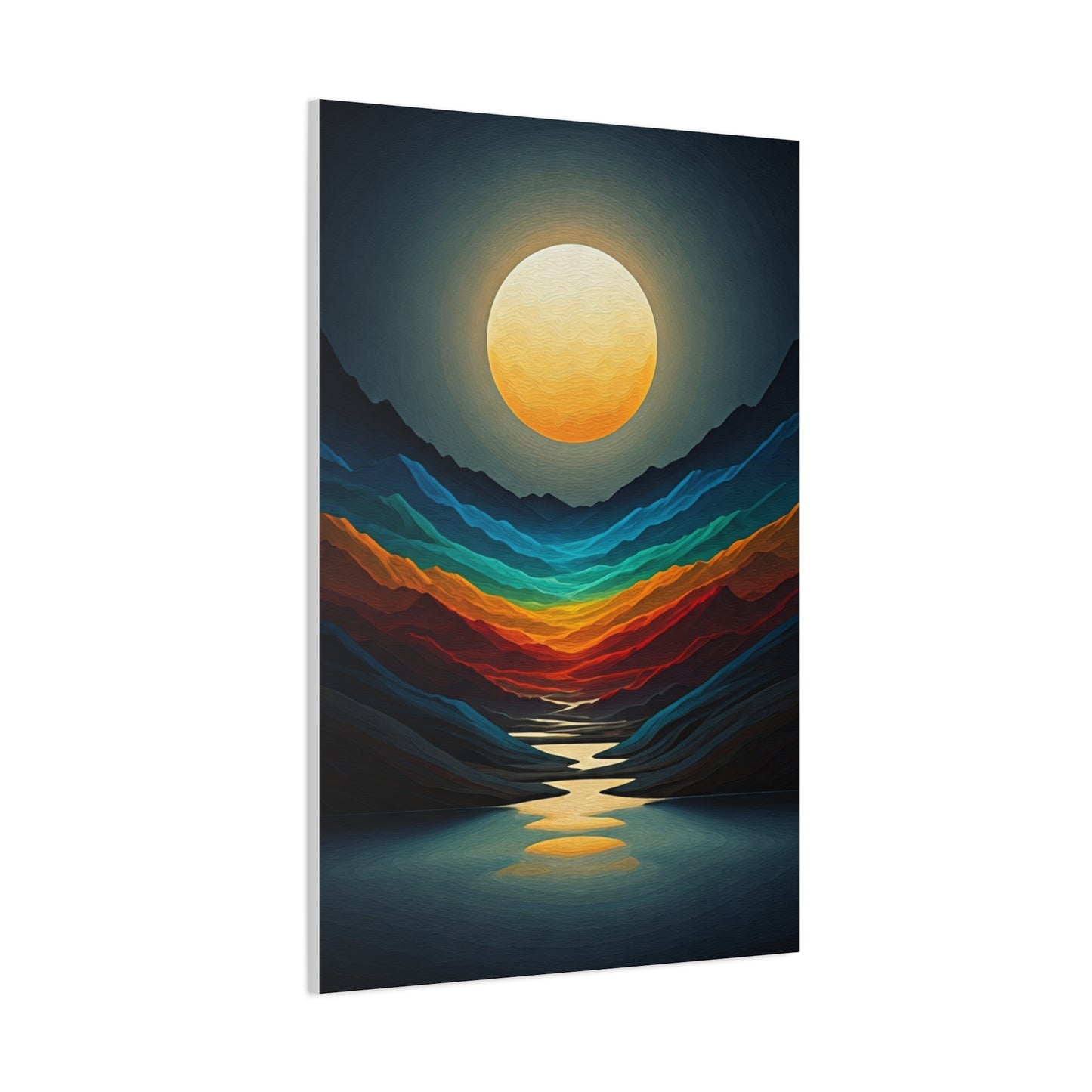 Golden Moon Valley Glow Wall Art & Canvas Print