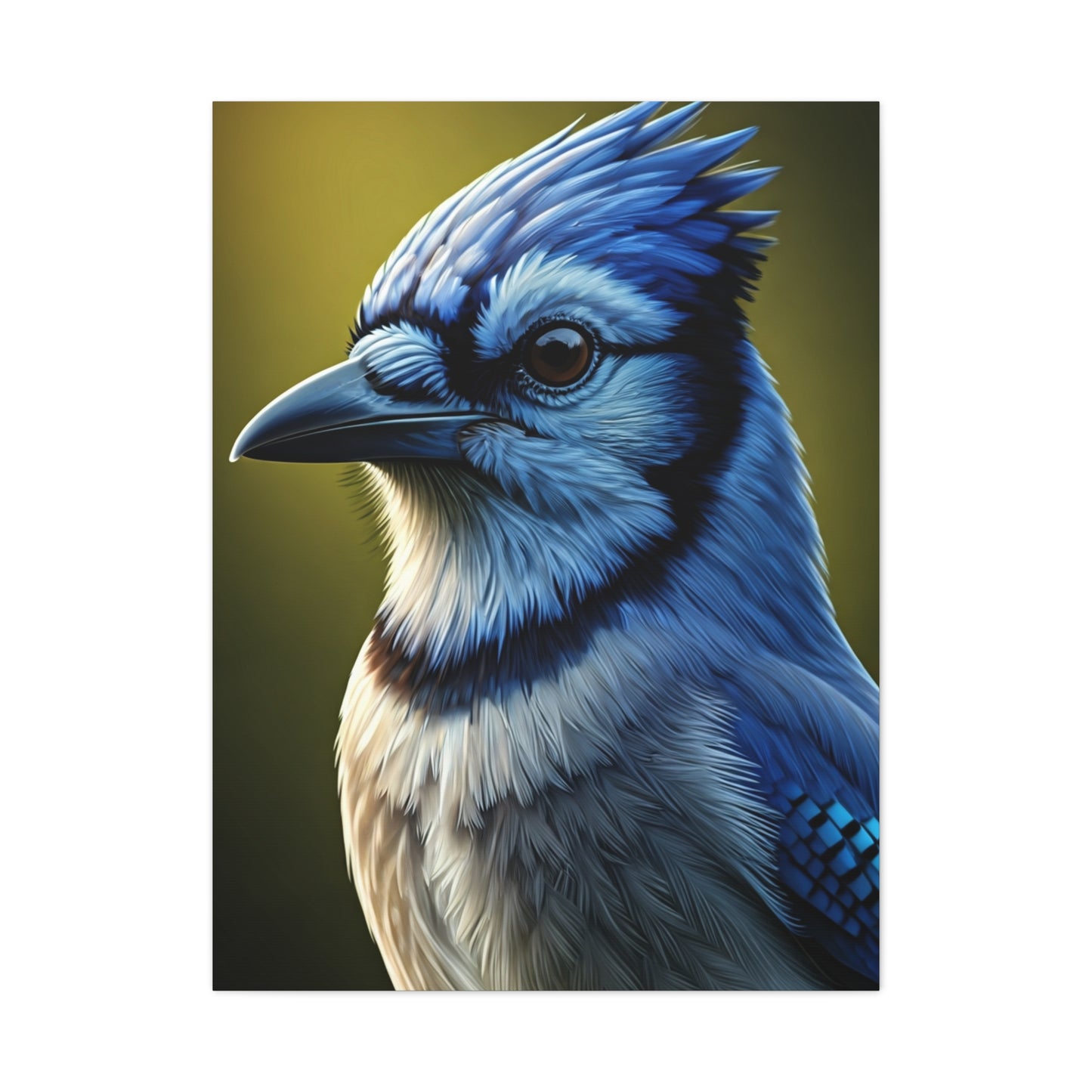 Blue Jay Majesty Portrait Wall Art & Canvas Prints