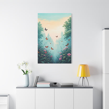 Enchanted Garden Butterfly Scene Wall Art & Canvas Prints