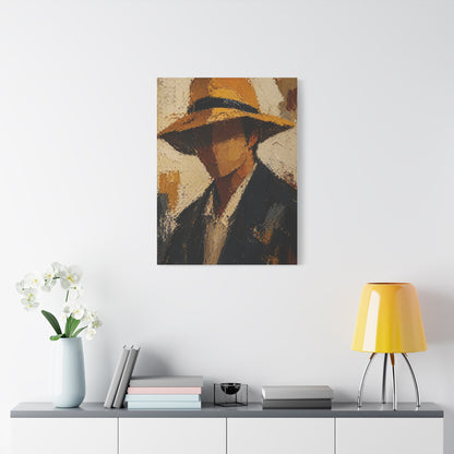 Faceless Impasto Figure Portrait Wall Art & Canvas Print