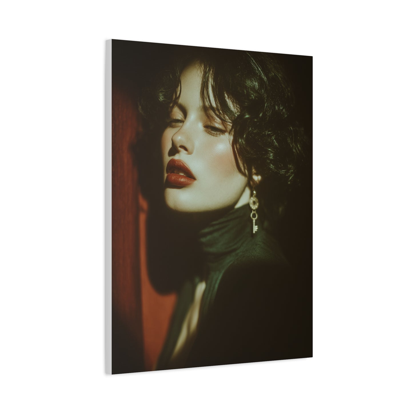 Vintage Key Noir Portrait Wall Art & Canvas Print