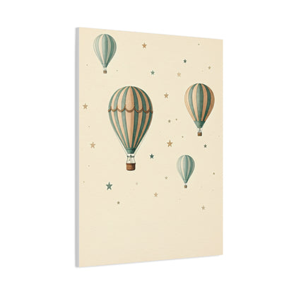Dreamy Hot Air Balloon Nursery Wall Art & Canvas Print