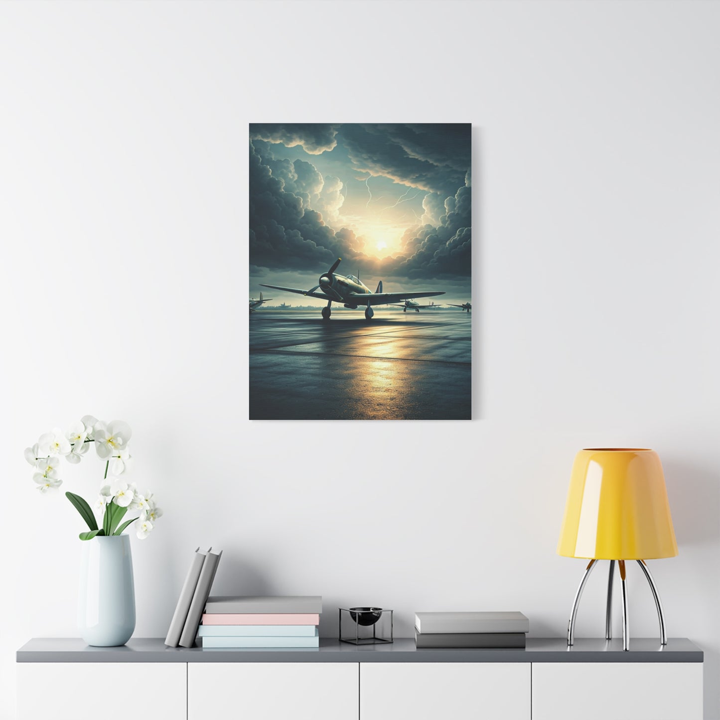 Storm Horizon Runway Flight Wall Art & Canvas Prints