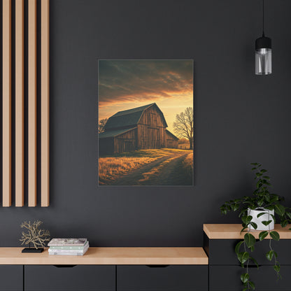 Rustic Barn Along the Country Path Wall Art & Canvas Prints