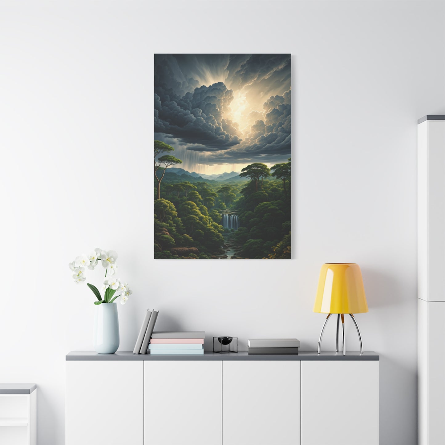 Stormlight Over Emerald Jungle Valley Wall Art & Canvas Prints