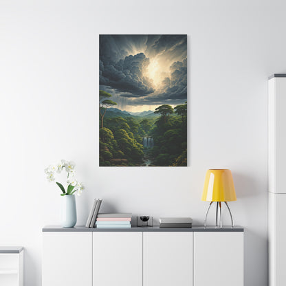 Stormlight Over Emerald Jungle Valley Wall Art & Canvas Prints