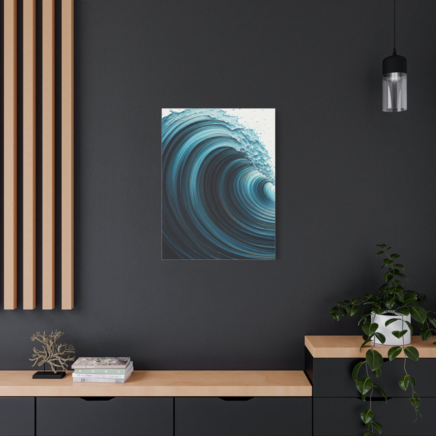 Deep Tidal Spiral Abstract Wall Art & Canvas Prints
