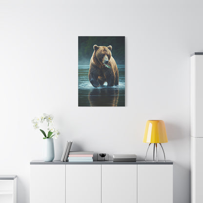 Wild Catch Grizzly Bear Wall Art & Canvas Prints