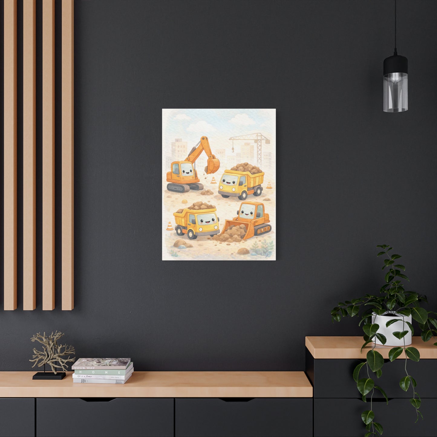 Little Builders Construction City Wall Art & Canvas Print