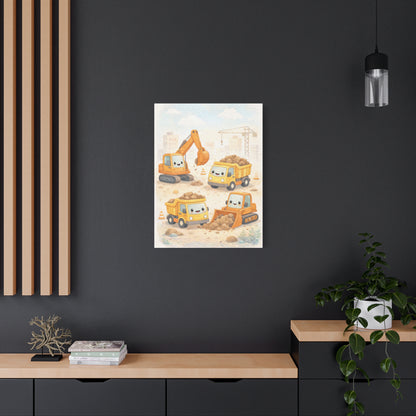 Little Builders Construction City Wall Art & Canvas Print
