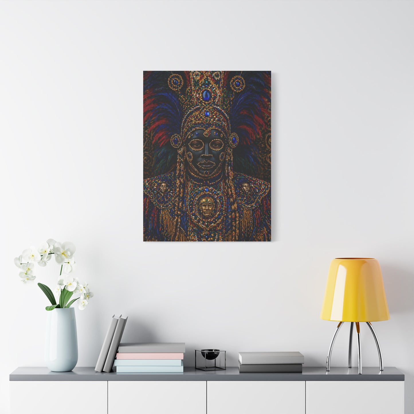 Black Masking Ceremonial Portrait Wall Art & Canvas Print