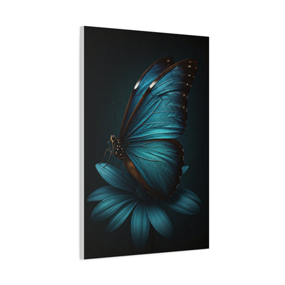 Blue Morpho Butterfly on Midnight Bloom Wall Art & Canvas Prints