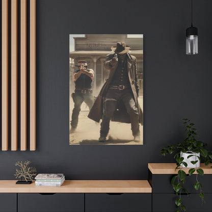 High Noon Gunslinger Showdown Wall Art & Canvas Print