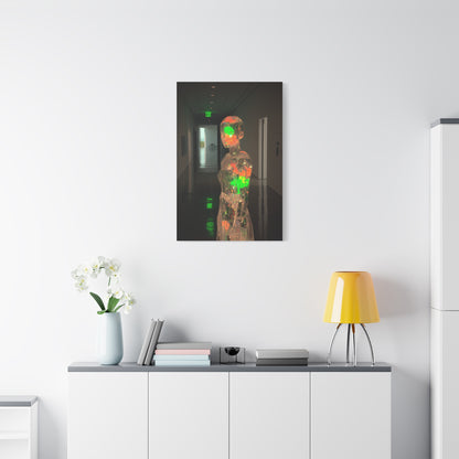 Luminous Crystal Figure Installation Wall Art & Canvas Print