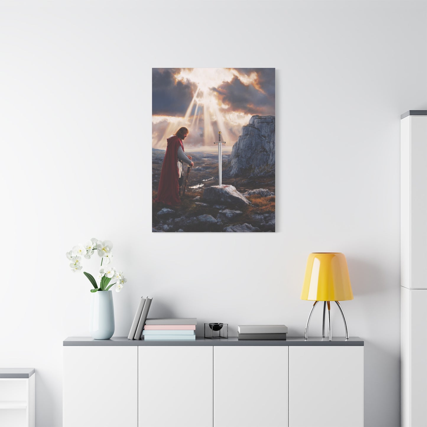 King Arthur and the Sword Excalibur Sacred Moment Wall Art & Canvas Print
