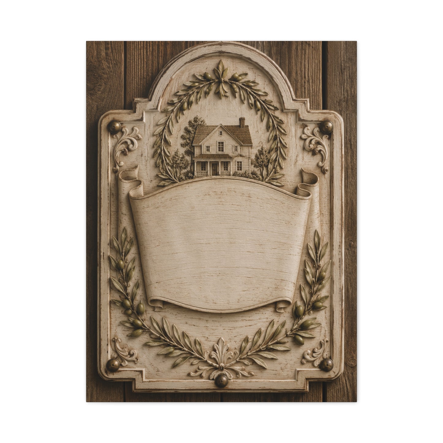 Home Blessing Carved Scripture Plaque Wall Art & Canvas Print